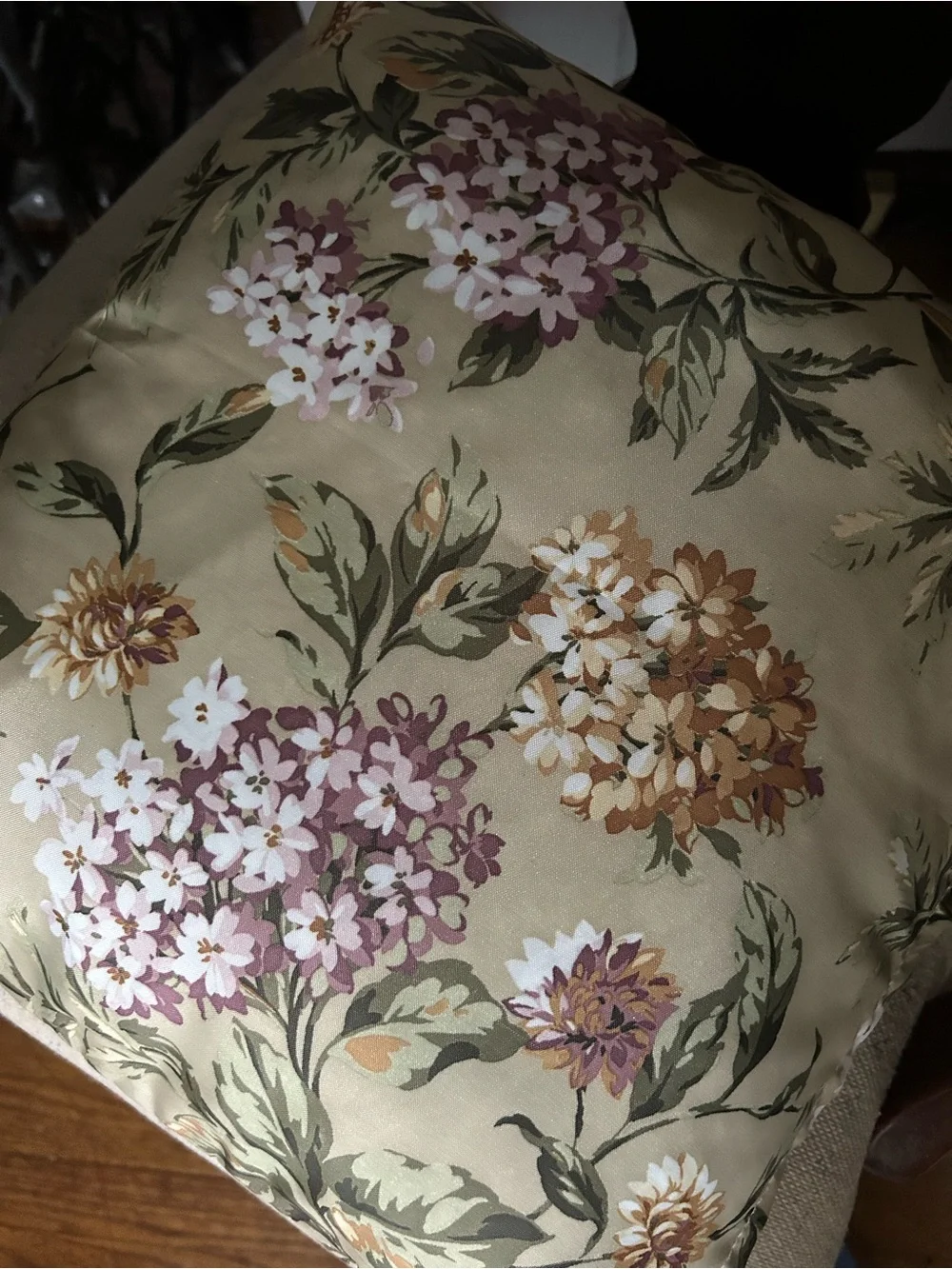 Floral Decorative Pillow with Removable Cover